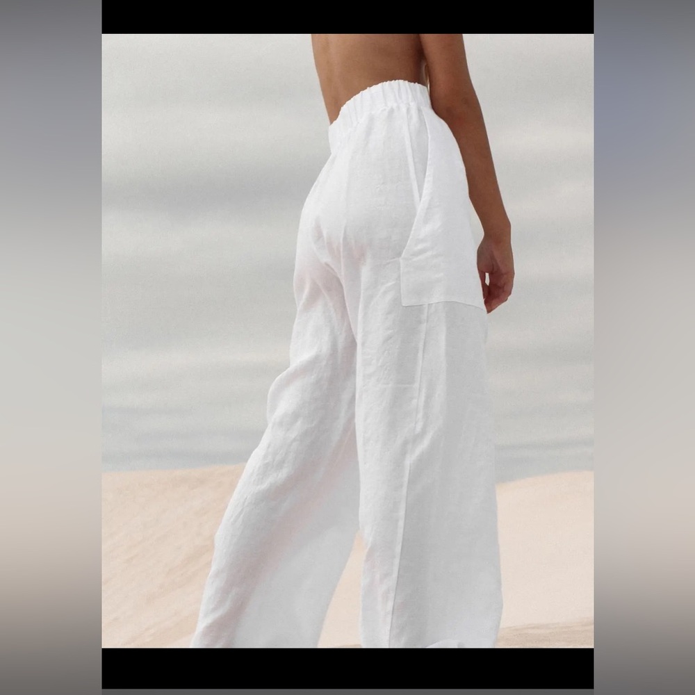 Natalie rolt Dakota linen pant